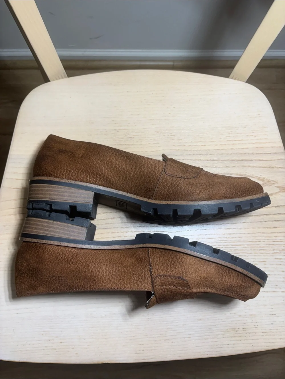 White Mountain Brown Suede Slip-On Loafers